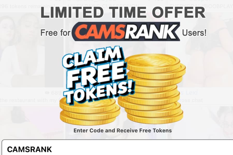200 Free Tokens On CamSoda For CamsRank Readers
